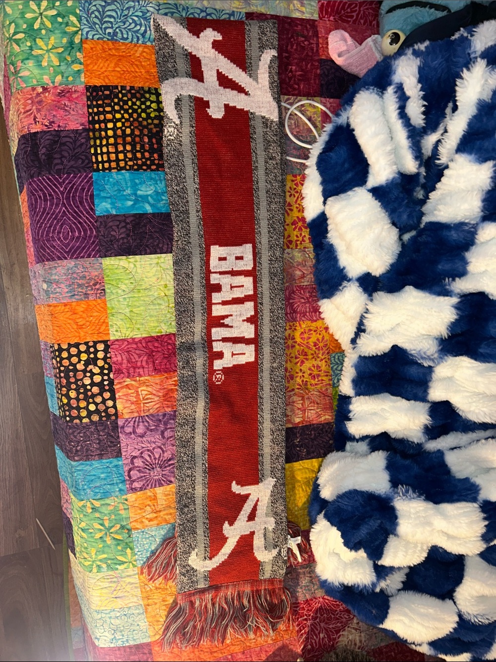 Alabama Crimson Tide Knit Team Scarf - Crimson/Gray